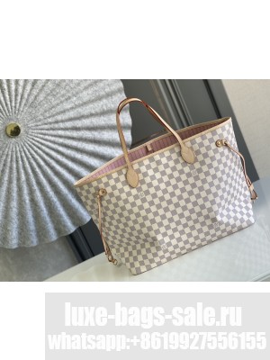 LOUIS VUITTON N41604  NEVERFULL GM Damier Azur Canvas Rose Ballerina
