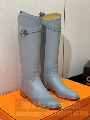 Hermes Women's Faustine Boot Light Blue