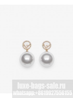 Fendi F Is Fendi Earrings White