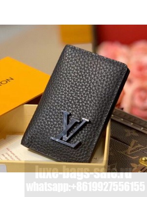 Louis Vuitton Men's Matte Aerogram Pocket Organizer Wallet M69979 Black 2021 Collection