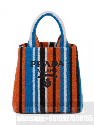 Prada Embroidered Handbag Orange
