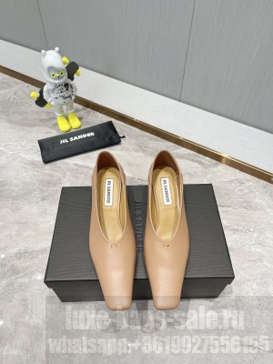Jil Sander 5cm Lambskin Pumps Beige