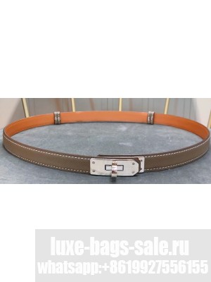 Hermes Width 1.7cm Epsom Calfskin Belt Etoupe
