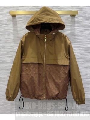 Louis Vuitton Women's Hooded Jacket Coffee