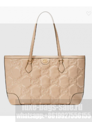 Gucci GG Matelasse leather medium tote 631685 Beige
