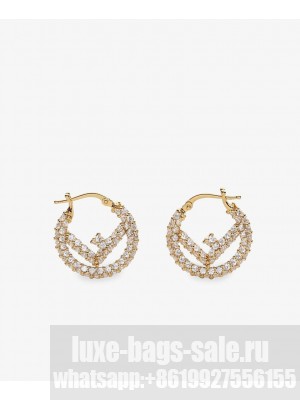 Fendi F Is Fendi Earrings Golden