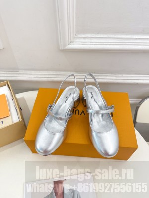 Louis Vuitton Romy Slingback Pump Silver