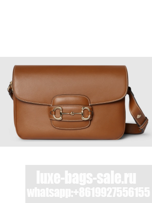 GUCCI HORSEBIT 1955 SOFT MEDIUM SHOULDER BAG 815178 Brown soft leather