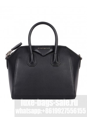 Givenchy Mini Antigona bag in eggplant grained leather BB05114012 Black