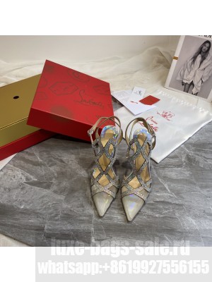 Christian Louboutin Crystal Mesh Pumps Grey 2021 Collection