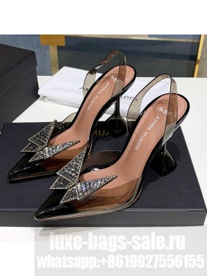 Amina Muaddi x Awge PVC Bow Sandals Black Spring/Summer 2021 Collection