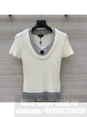 Chanel Knit Top White 2025