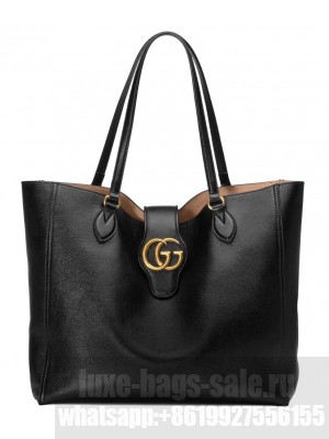 Gucci Medium Tote With Double G 649577 Black