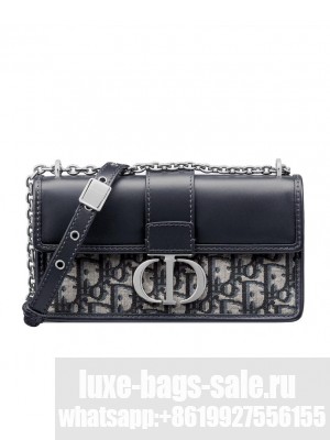 Christian Dior 30 Montaigne East-West Bag with Chain Dark Blue