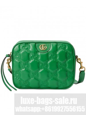 Gucci GG Matelasse Leather Shoulder Bag 702234 Green
