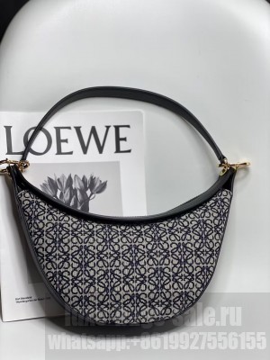 Loewe Original Leather Shoulder Handbag 3073 Black Embroidery