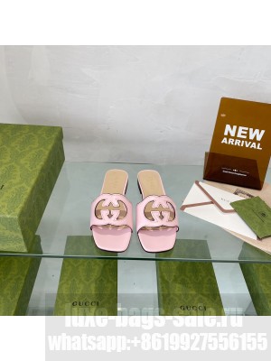 Gucci Women's Interlocking G cut-out slide sandal Collection 016