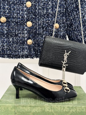 Gucci Horsebit 5cm Pumps Black