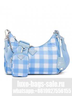 Prada Re-Edition 2005 Printed Re-Nylon Bag 1BH204 Blue