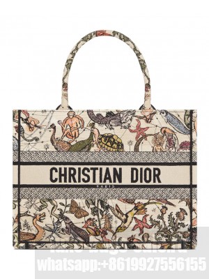 Christian Dior Medium Dior Book Tote Cream