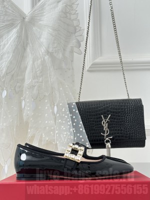 Roger Vivier Rhinestone Buckle Babies flat 07