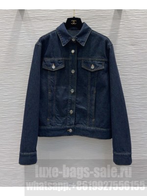 Chanel Women's Denim Jacket Dark Blue