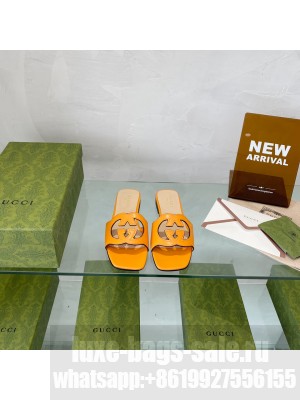 Gucci Women's Interlocking G cut-out slide sandal Collection 018