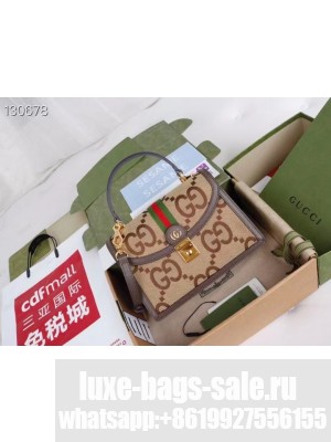 Gucci Ophidia small top handle bag with Web A651055 brown