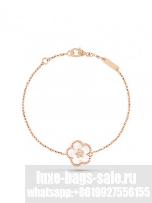 Van Cleef & Arpels Women's Lucky Spring Bracelet, Plum Blossom Red