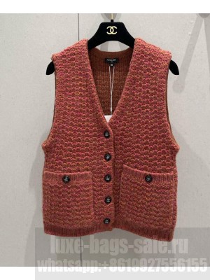 Chanel Women's Knitted Vest Red