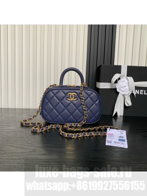 Chanel Mini Bowling Bag AS5572 Dark Blue