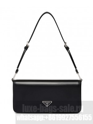 Prada Brushed Leather Prada Femme Bag 1BD323 Black