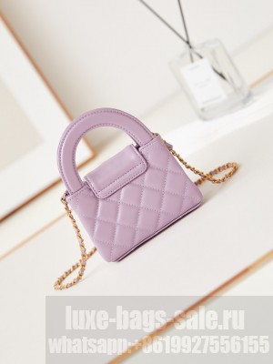 Chanel 23K NANO SHOPPING BAG AS3435 Purple