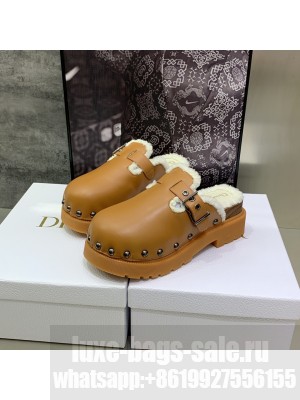 Dior DIORQUAKE CLOG Brown Calfskin