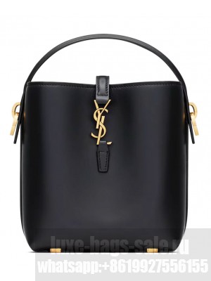Saint Laurent Le 37 Mini In Shiny Leather 765870 Black