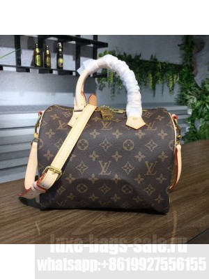 Louis Vuitton Speedy 25cm Bandouliere Bag Monogram Canvas Fall/Winter 2017 Collection M41113, Beige