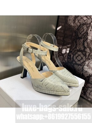 Dior Pumps 8cm in lizard Embossed Leather 2023 Grey