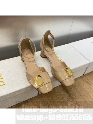 Dior C'est Dior Pumps 3.5cm in Patent Calfskin 2023 Nude