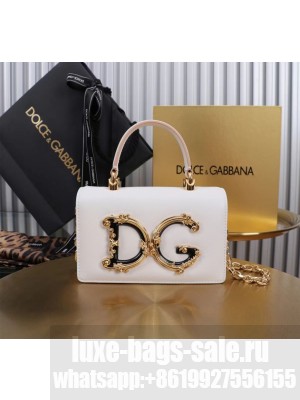 Dolce & Gabbana leather Shoulder Bag G6504 white