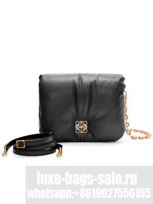 Loewe Puffer Goya Bag In Shiny Nappa Lambskin Black
