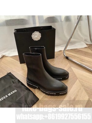 Alexander Wang  Ankle Boots Calfskin Leather Fall/Winter 2021 Collection, Black