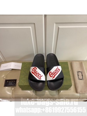 GUCCI Men's Rubber Flat Slide Sandals 02 2021 Collection