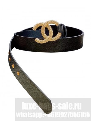 Chanel Caviar Cowhide Belt Black