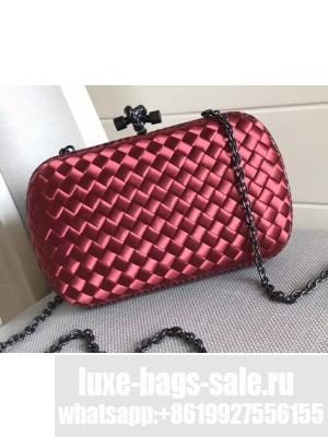 Bottega Veneta Intrecciato Chain Knot Clutch Bag red 