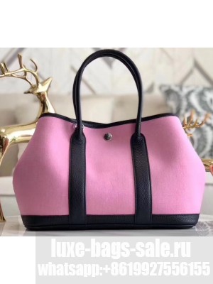 Hermes Canvas Garden Party 30/36 Bag Pink