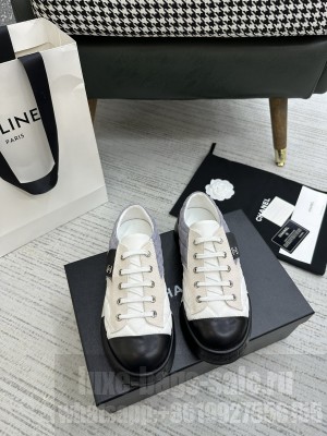 Chanel Quilted Canvas and Leather Sneakers Light Beige 2023 