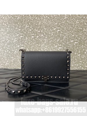 VALENTINO Rockstud calfskin chain bag HHI16 black