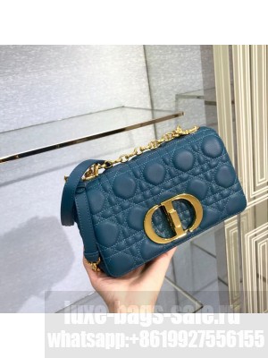 Dior SMALL DIOR CARO BAG Soft Cannage Calfskin M9241 Blue