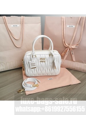 Miu Miu Wander Matelasse Original Sheepskin Bag 2BB124 white