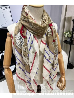 Chanel Women's Long Scarf Khaki